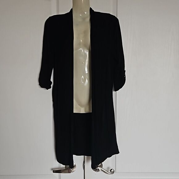 Le Chateau Casual Open-Front Cardigan Black XS - Picture 2 of 16